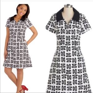 EUC Rare Rotary Phone ModCloth Shirt dress size 4X